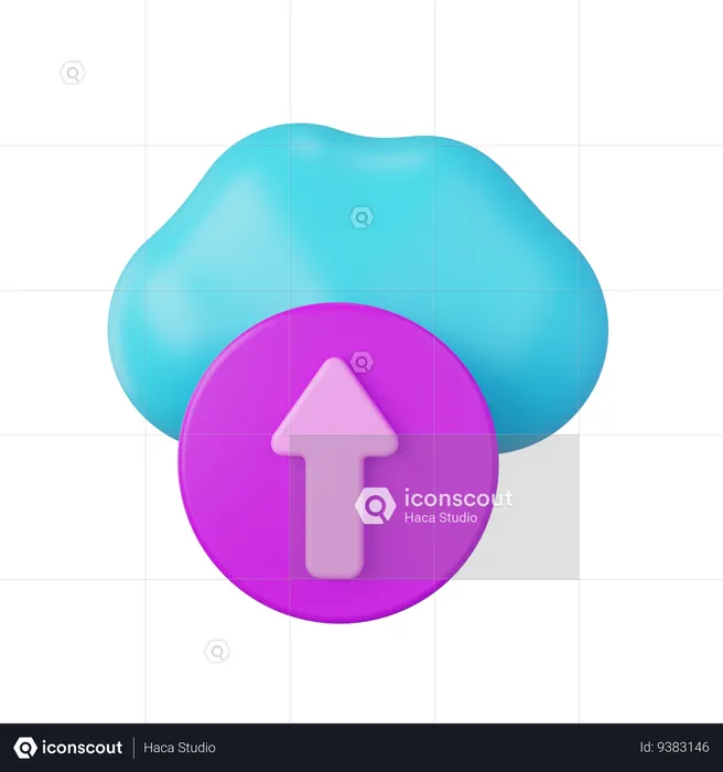 Cloud Upload  3D Icon