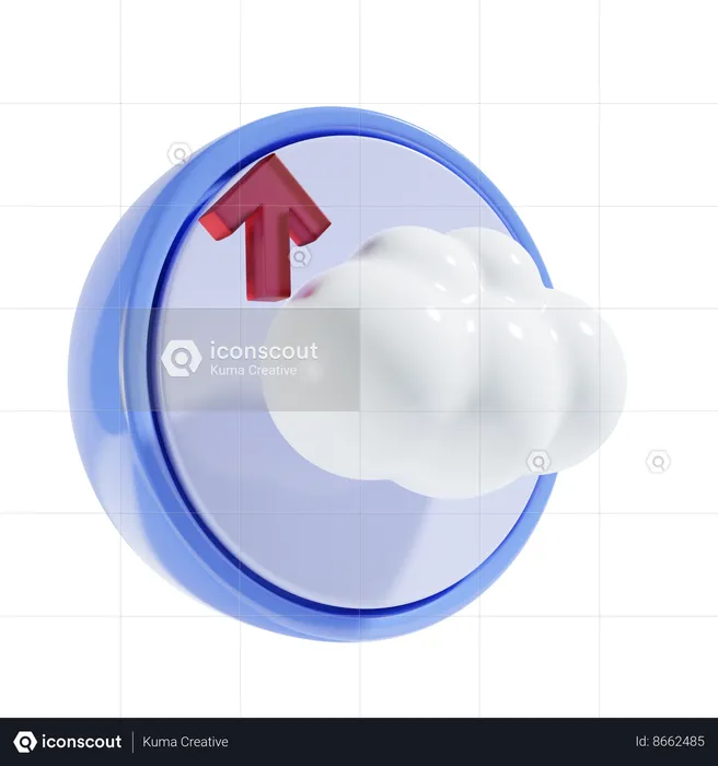 Cloud Upload  3D Icon