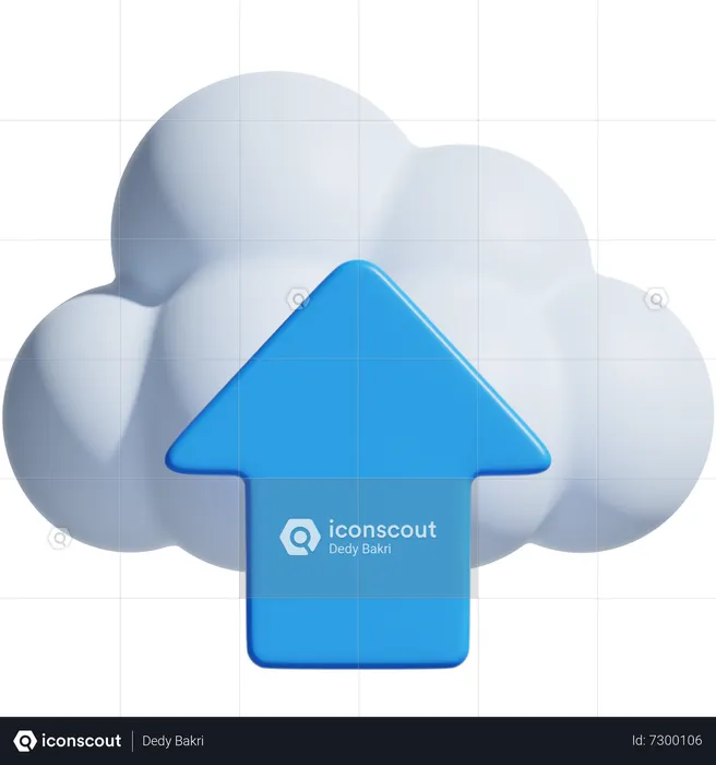 Cloud Upload  3D Icon