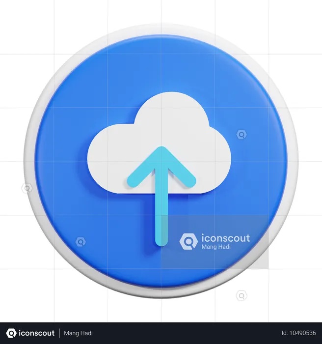 Cloud Upload  3D Icon