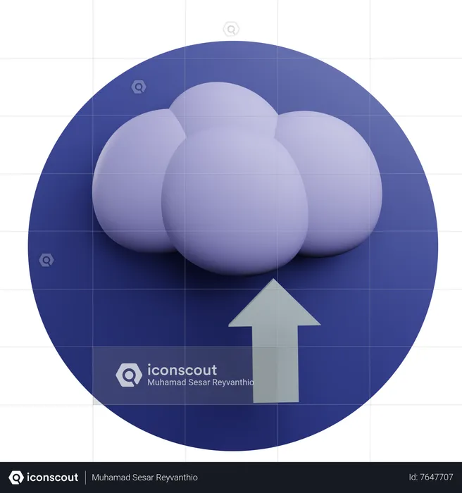 Cloud Upload  3D Icon