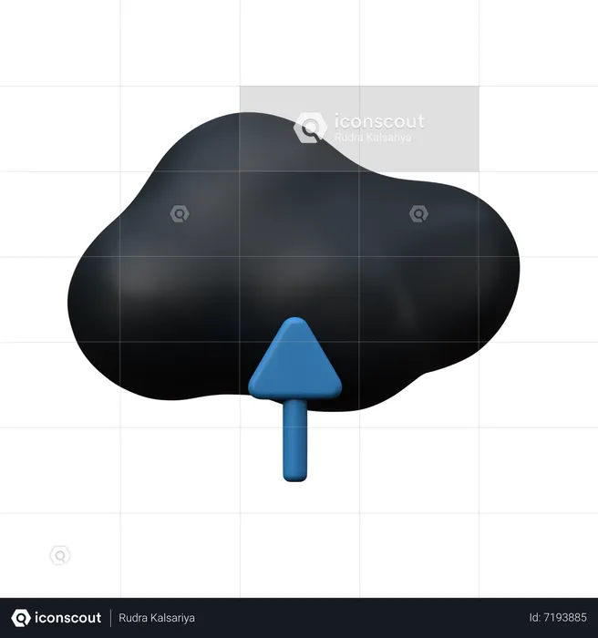 Cloud Upload  3D Icon