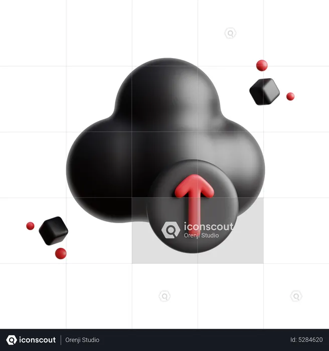 Cloud Upload  3D Icon