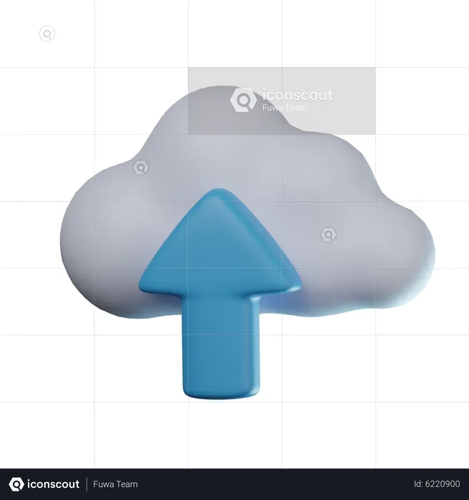 Cloud Upload  3D Icon