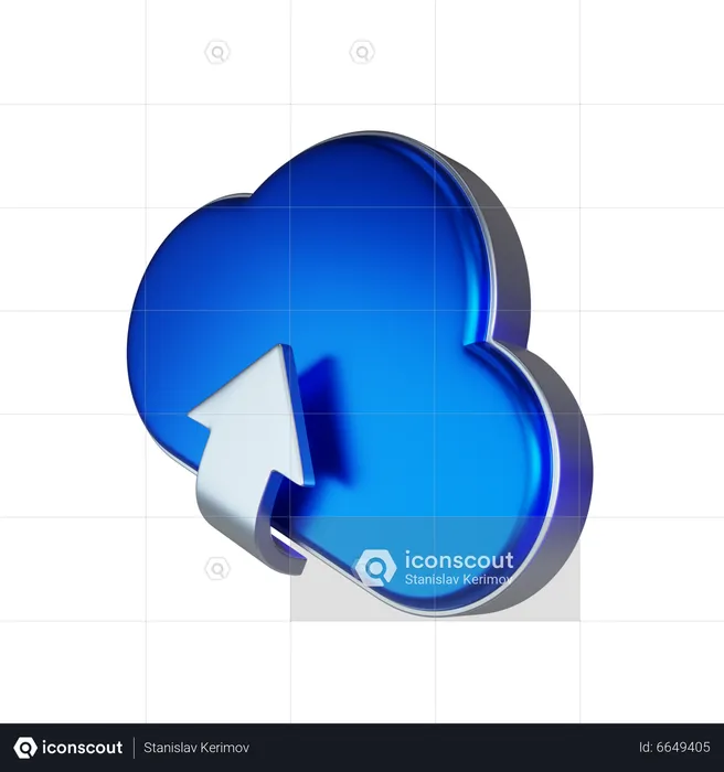 Cloud Upload  3D Icon