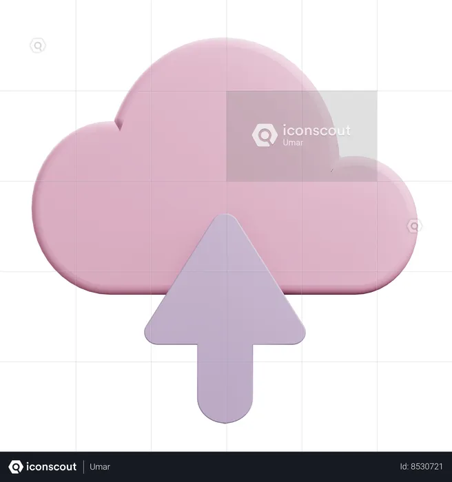 Cloud Upload  3D Icon