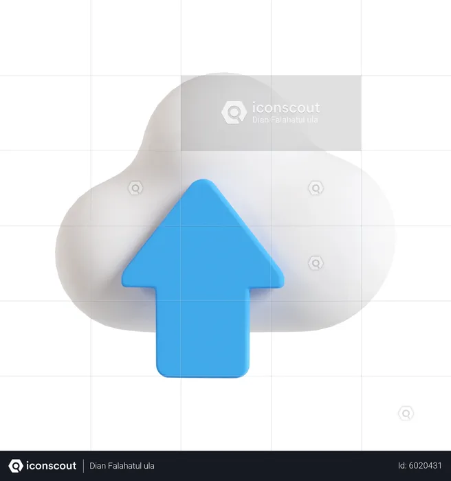 Cloud Upload  3D Icon