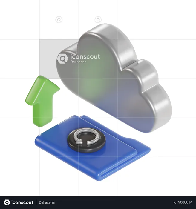 Cloud Upload  3D Icon