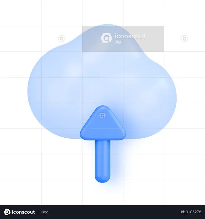 Cloud Upload  3D Icon