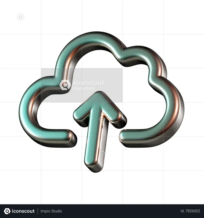 Cloud Upload  3D Icon