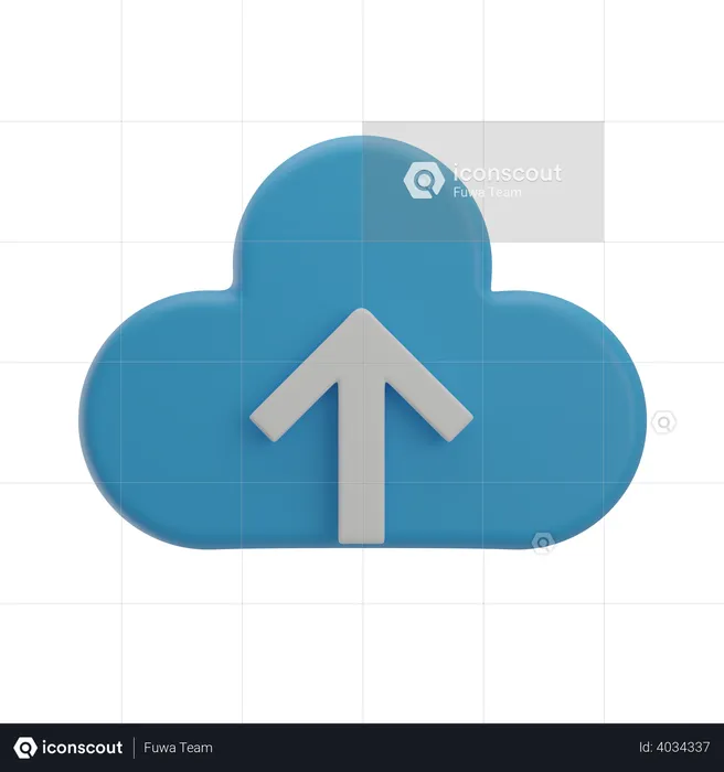 Cloud Upload  3D Illustration