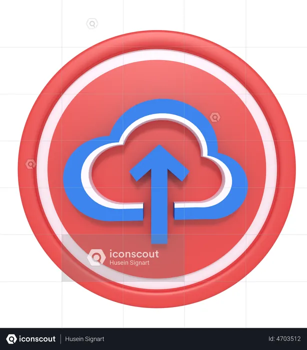 Cloud Upload  3D Illustration