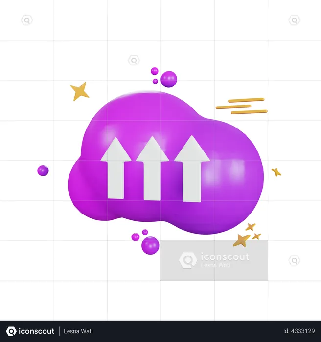 Cloud-Upload  3D Illustration