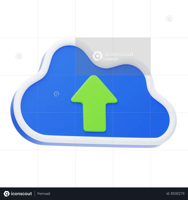 Cloud Uploading  3D Icon