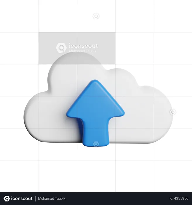 Cloud uploading  3D Illustration