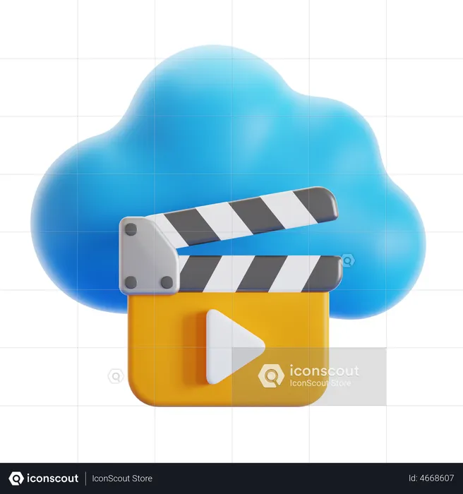 Cloud Videos  3D Icon