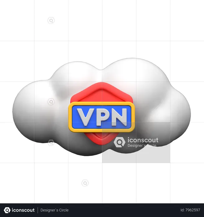 Cloud Vpn  3D Icon