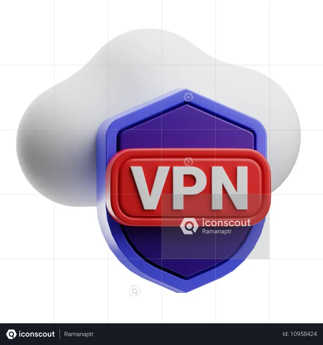 Cloud vpn  3D Icon