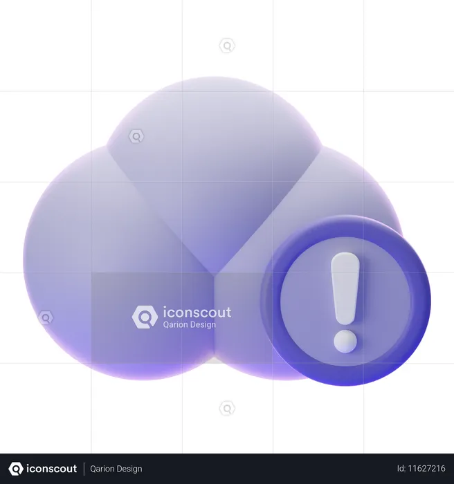 구름 경고  3D Icon