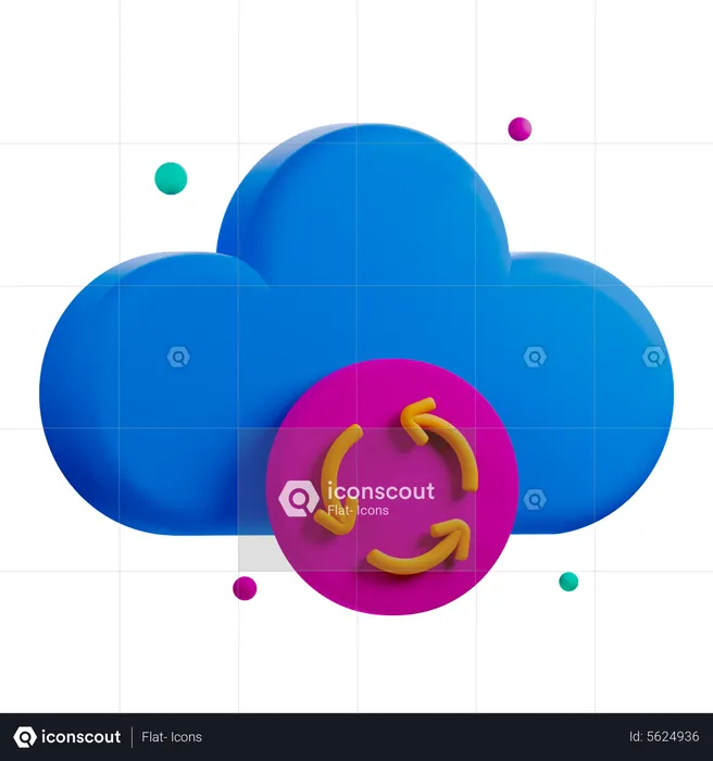 Cloud-Wiederherstellung  3D Icon