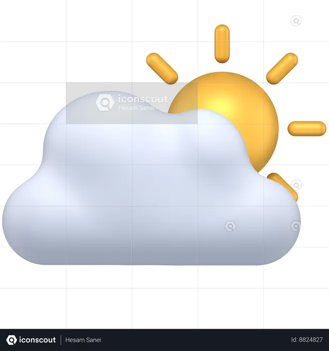 Cloudy day  3D Icon