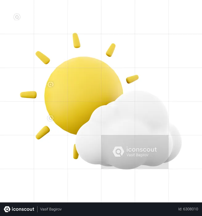 Cloudy Day  3D Icon