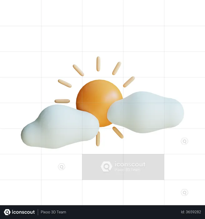 Cloudy Day  3D Illustration