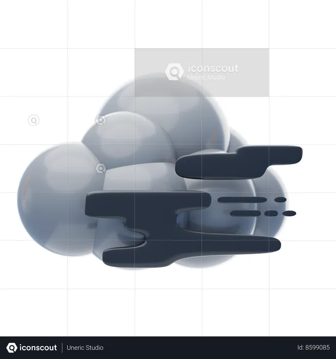Cloudy Fog  3D Icon