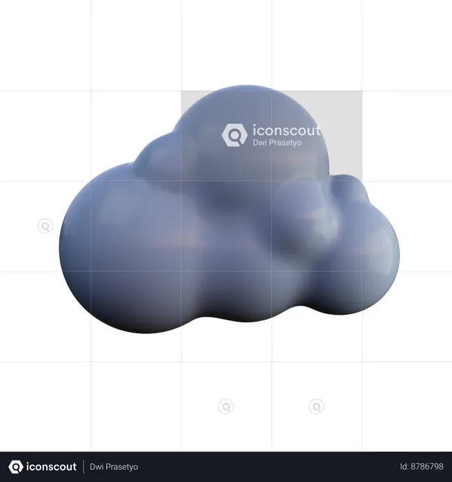 Cloudy Night  3D Icon