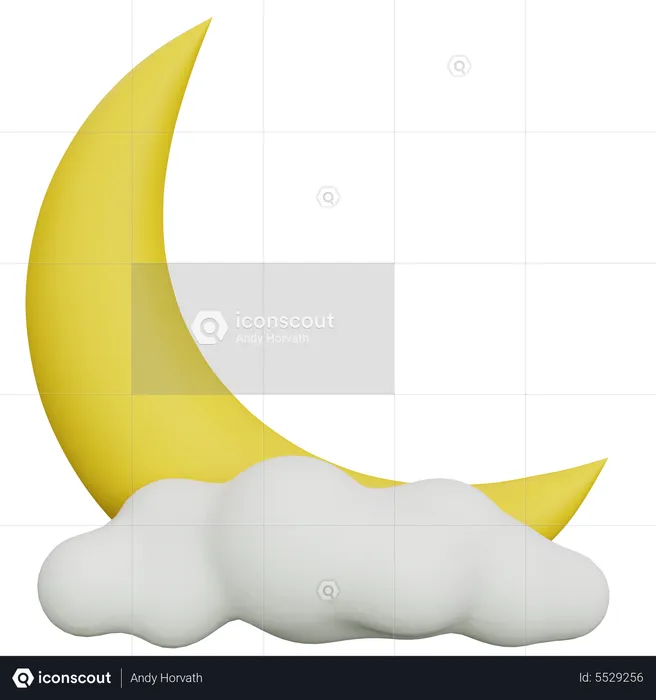 Cloudy Night 3D Icon Download In PNG, OBJ Or Blend Format