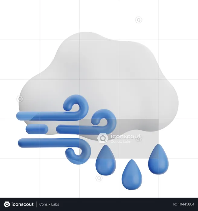 Cloudy Rain  3D Icon