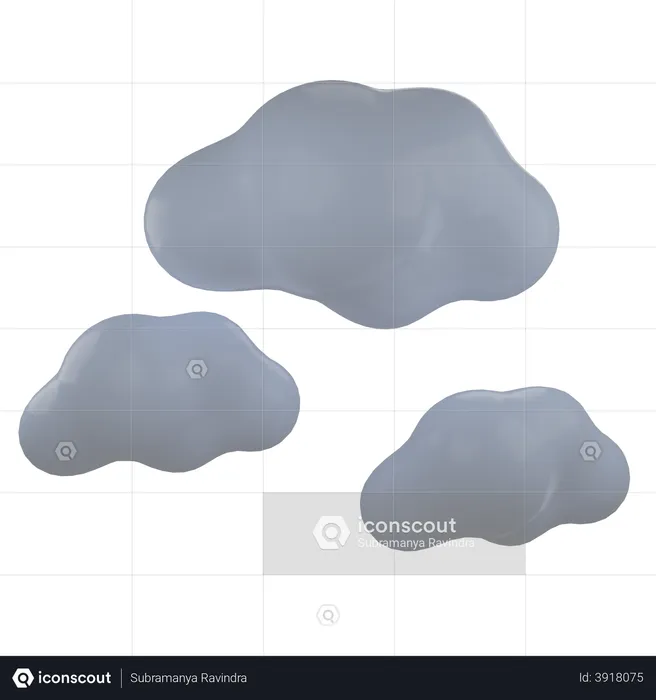 Cloudy Weather  3D Illustration