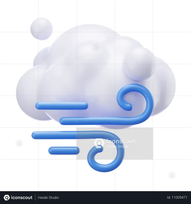 曇り風  3D Icon