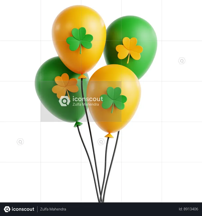 Clover Balloon  3D Icon