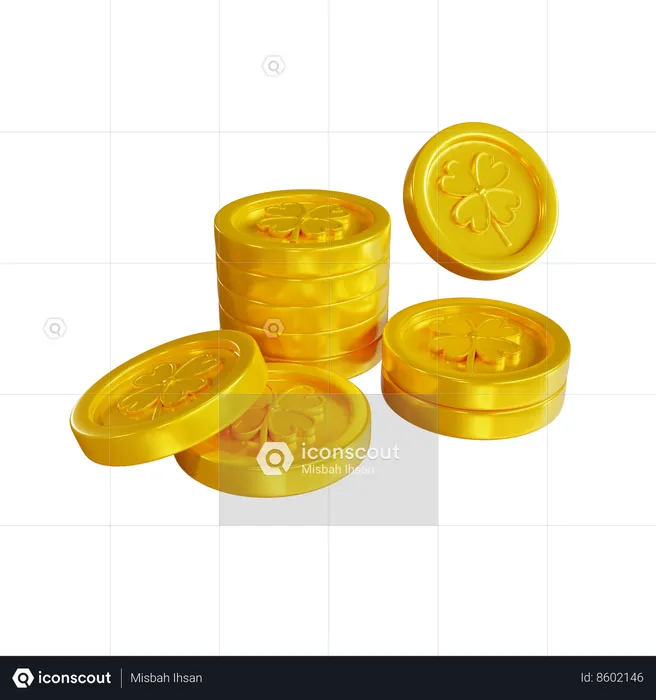 Clover Coin  3D Icon