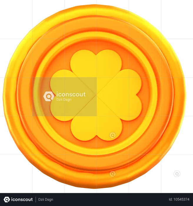 Clover coin  3D Icon