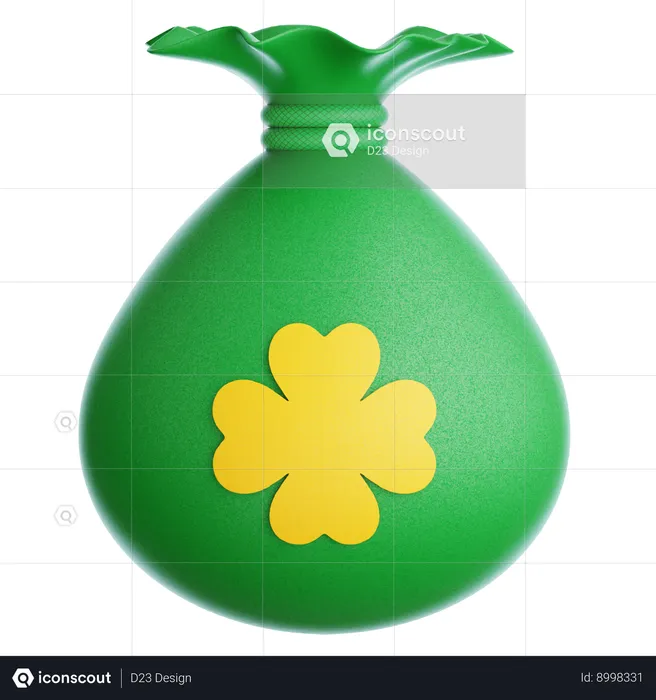 Clover Coin Bag  3D Icon