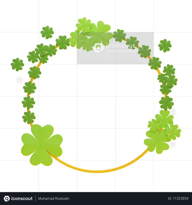 CLOVER GARLAND  3D Icon