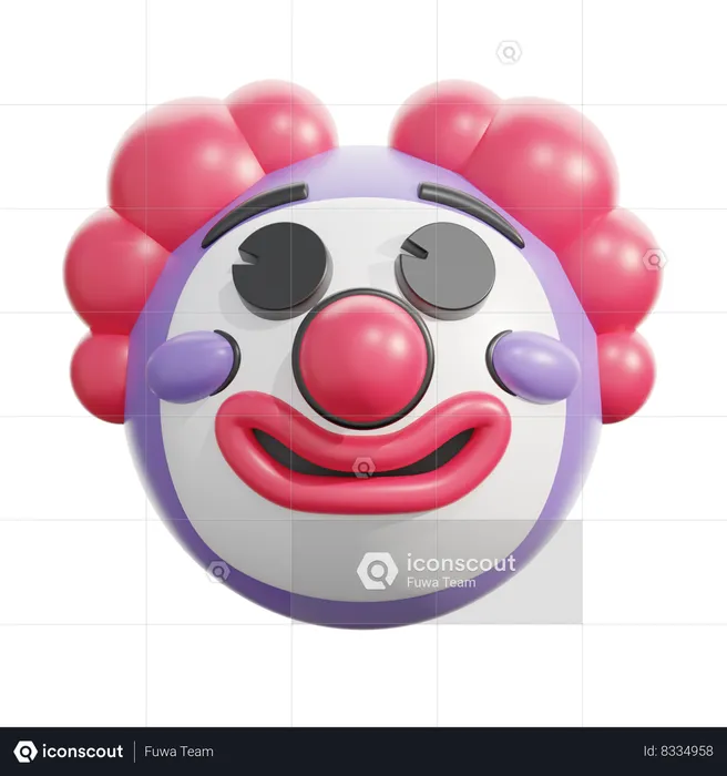 Clown Emoji 3D Icon