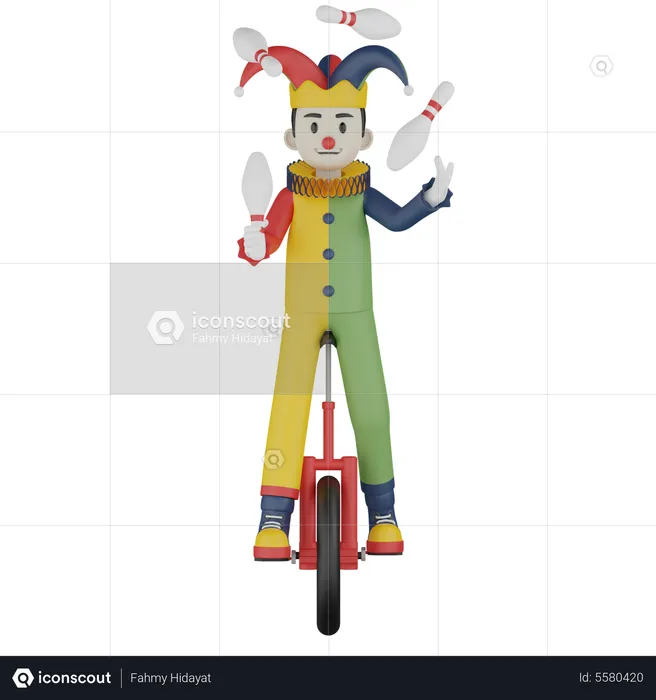Clown  3D Illustration