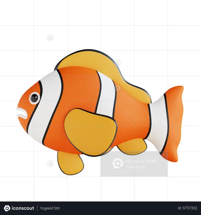 Clown Fish  3D Icon