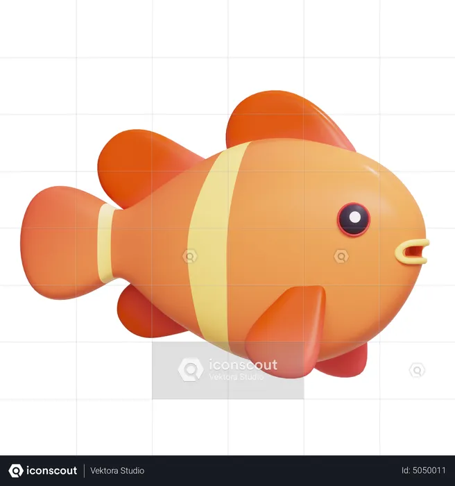 Clown Fish  3D Icon