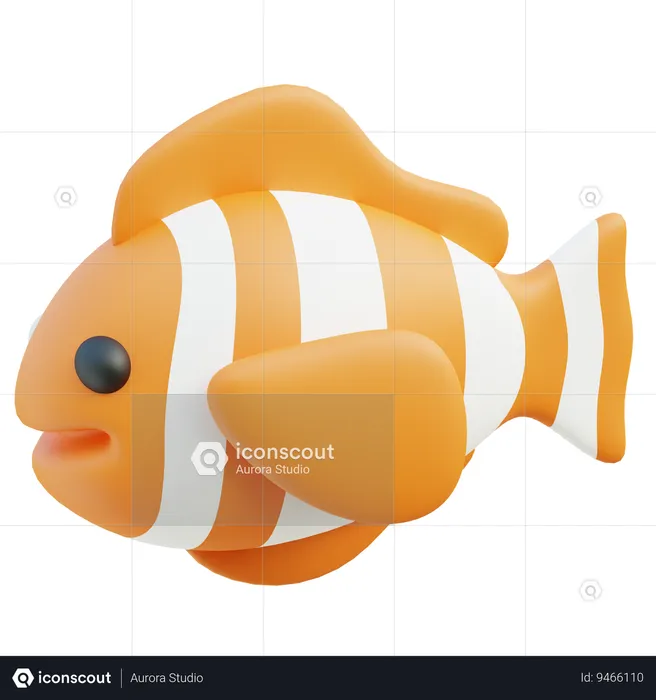 Clown Fish  3D Icon