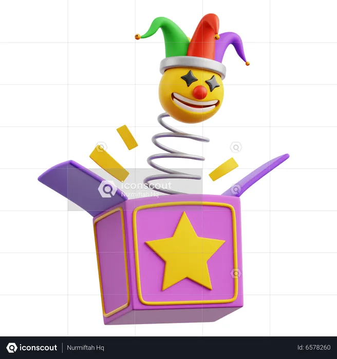 Clown Prank Box  3D Icon