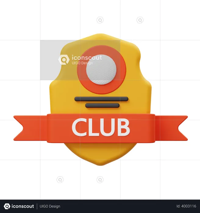 Club Badge  3D Illustration