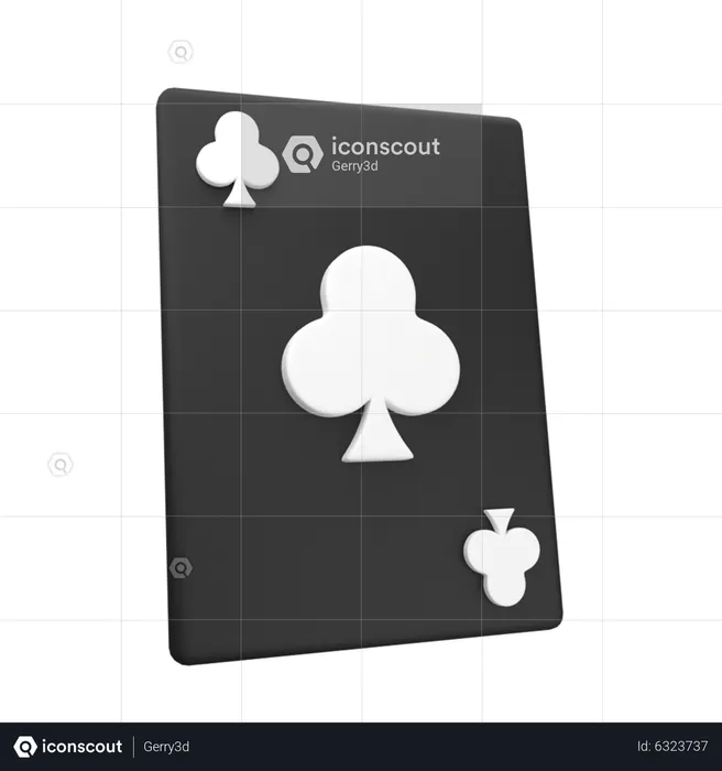 Clubs Card  3D Icon