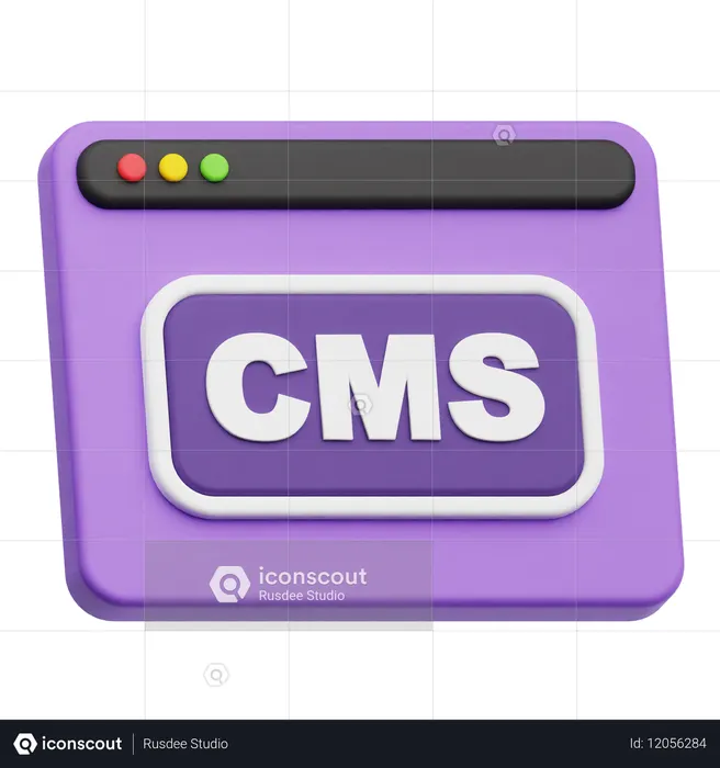CMS de site Web  3D Icon