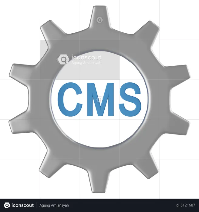 CMS Management  3D Icon