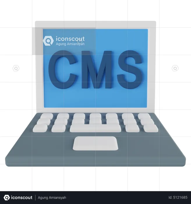 CMS System  3D Icon