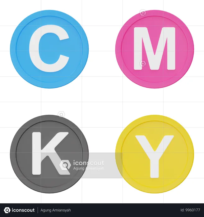 Cmyk  3D Icon